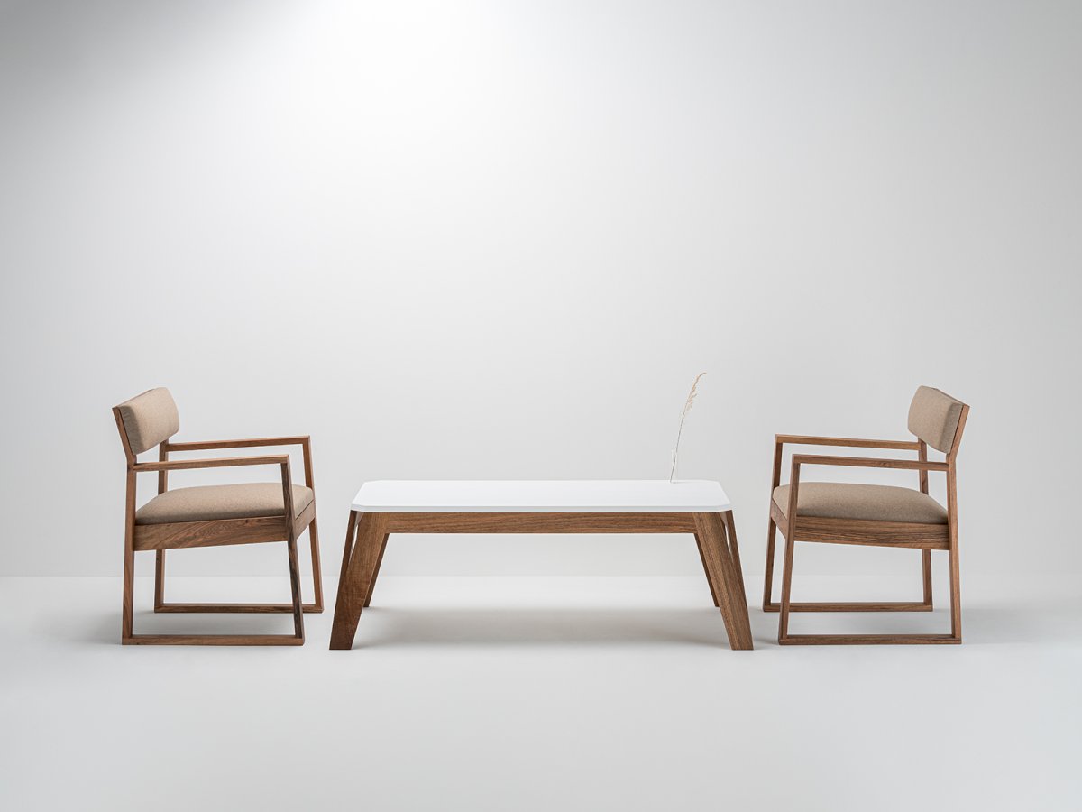 Table basse MéliMélo et fauteuil Aix - Meubles 100% fabriqués en France