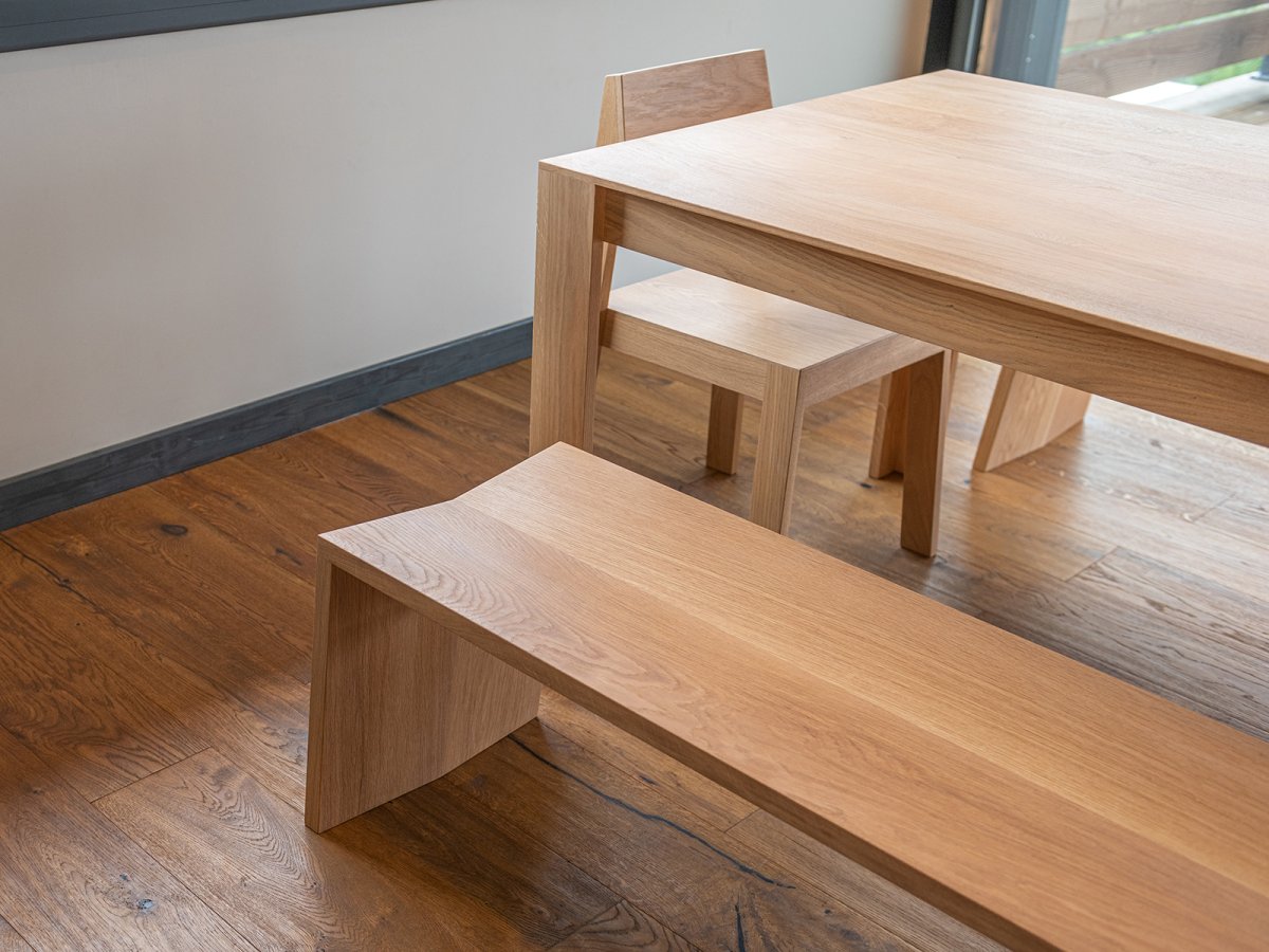 Banc d'intérieur en chêne design