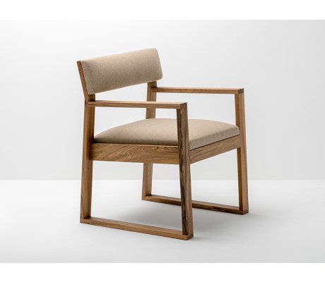 Chaise Aix en noyer et tissus Arpin ® - 100% made in France
