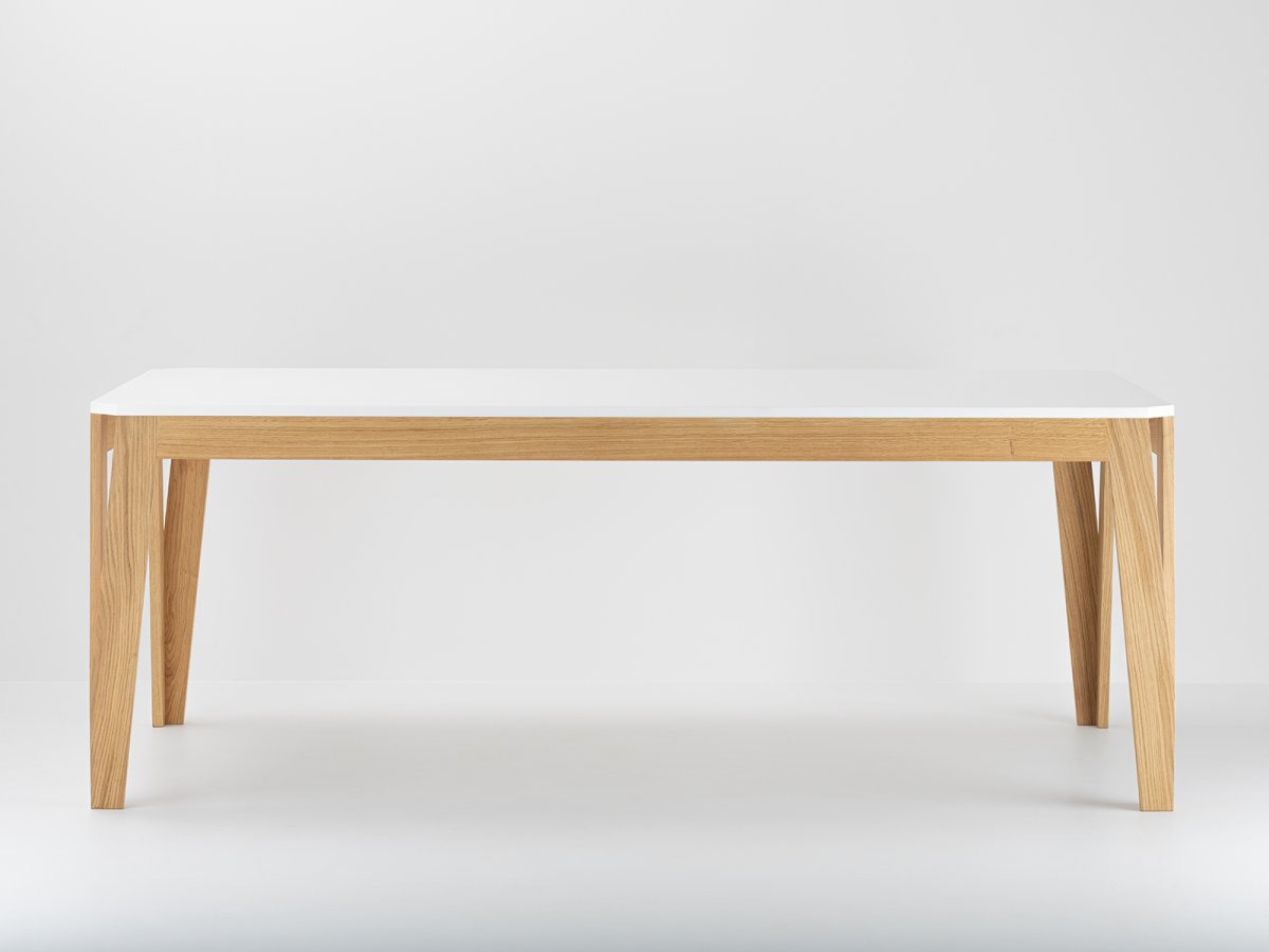Table MéliMélo en chêne et résine sur mesure - Meuble écologique