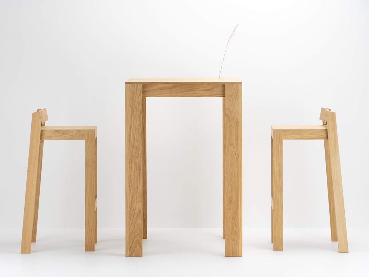 Table en chêne sur mesure 100% personnalisable - Elmar avec tabourets PilPil