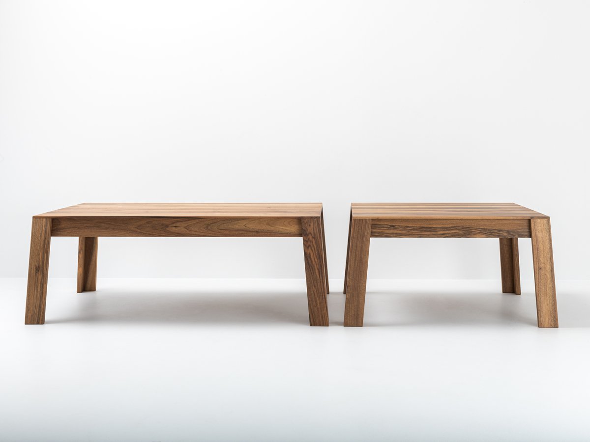 Table basse Aix en noyer sur-mesure - Table basse en noyer massif disponible en sur mesure