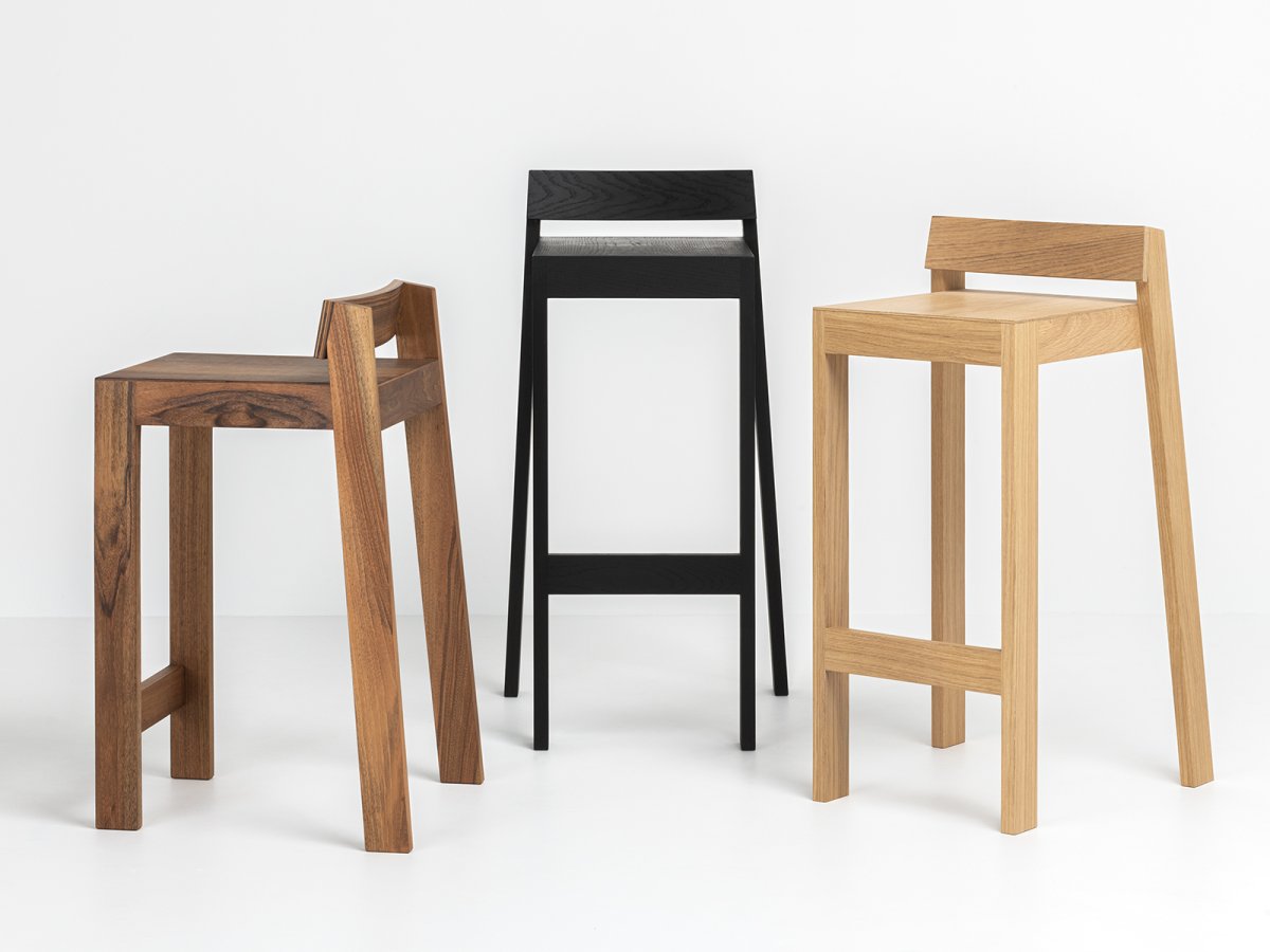 Tabouret PilPil en noyer - Tabouret de bar 100% personnalisable en chêne, chêne noir, érable