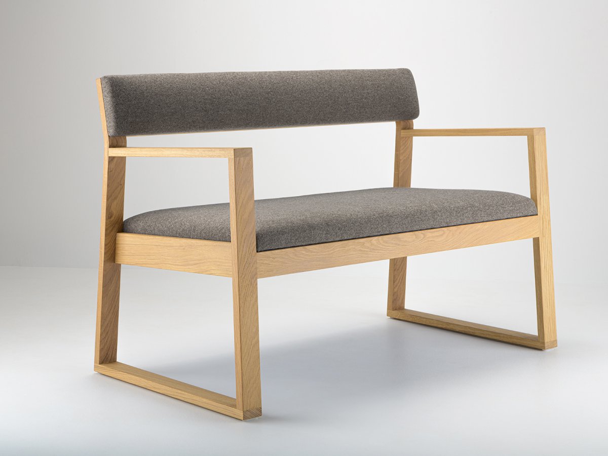 Banc Aix 120 cm en chêne - coloris Taupe