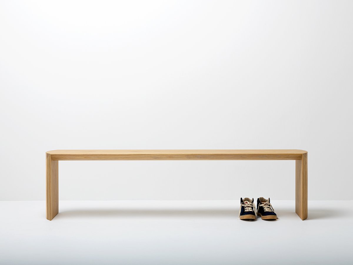 Banc en bois massif upcyclé - Banc Dendro en chêne