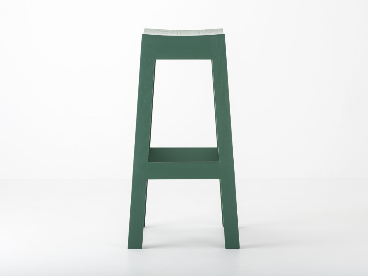 Tabouret de bar laqué vert RAL6028  - Wak