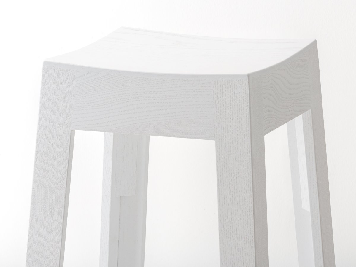Tabouret de bar assise carré ergonomique - Wak