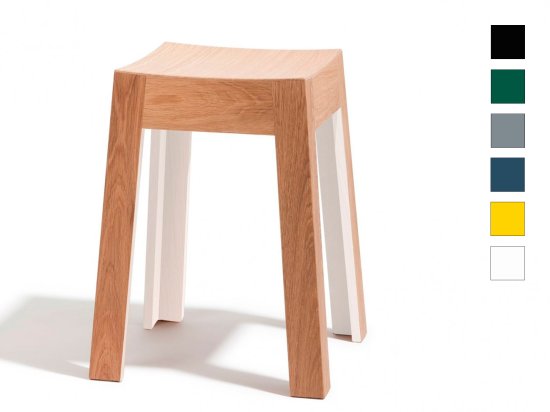Tabouret MiniWak en chêne laqué - Tabouret et couleur personnalisable