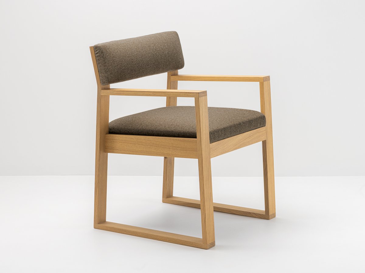 Chaise en chêne Aix et tissus Arpin® - Coloris Grège