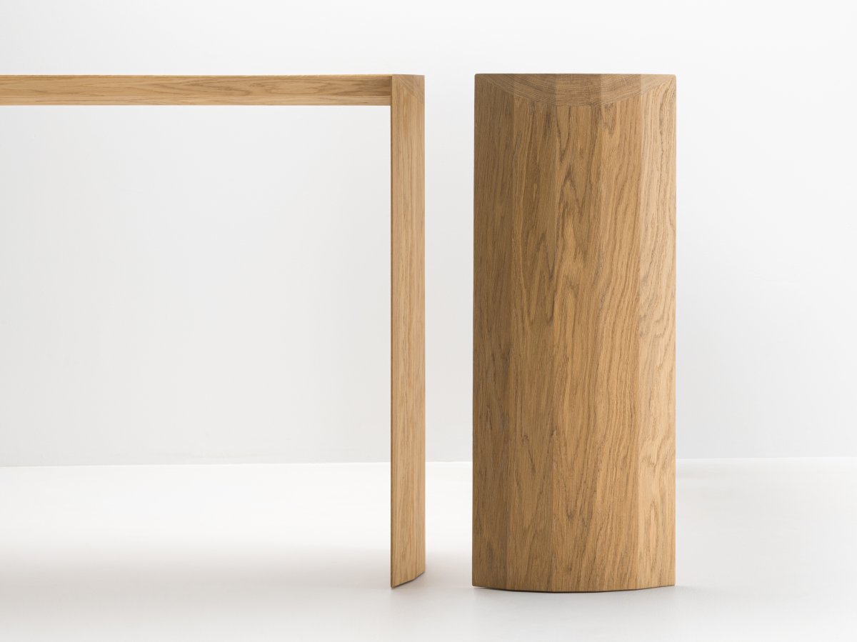 Petite console en bois massif - Dendro Slim en chêne