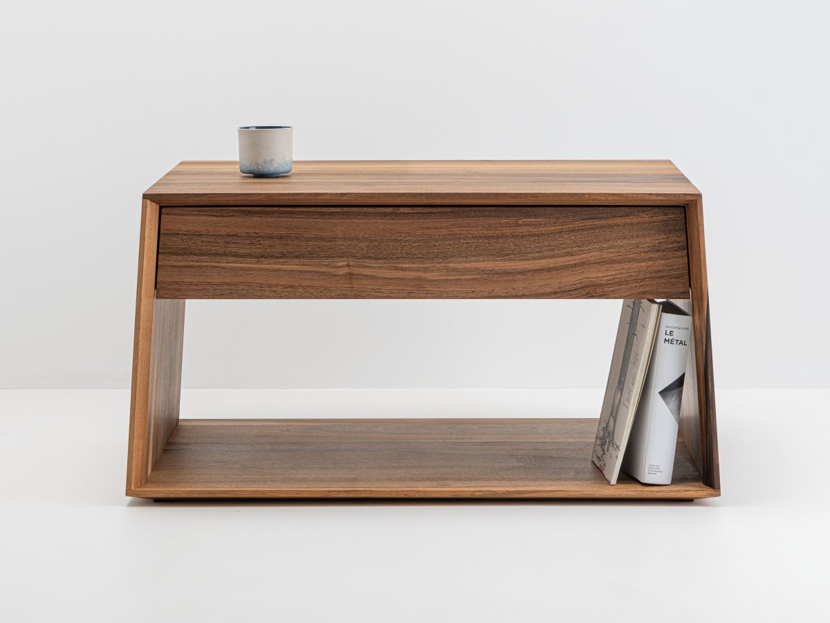 Table basse en bois massif Noyer - Anouk