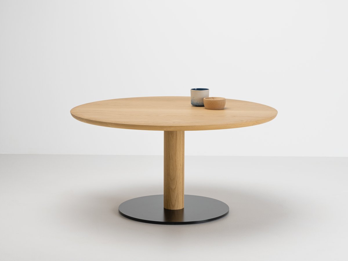 Table basse en bois diamètre 60 cm - photo diamètre 90 cm hauteur 45 cm