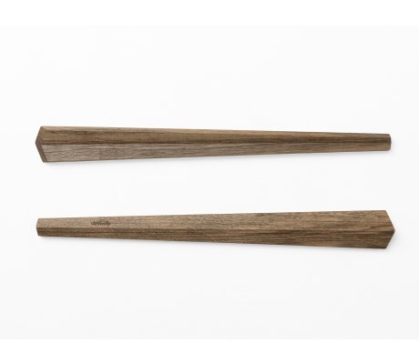 Couverts à salade ergonomique en noyer originale à partir de chutes de bois valorisé et design