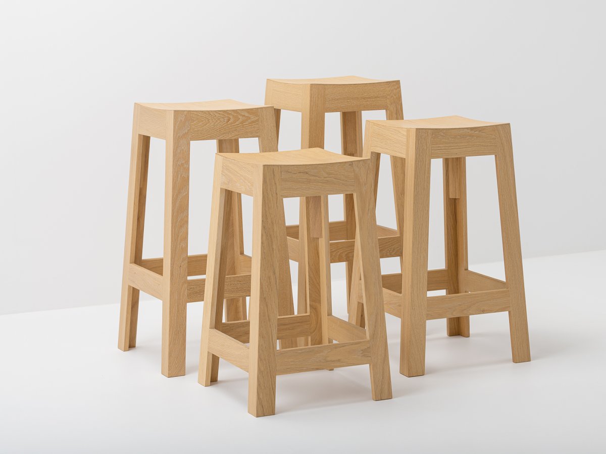 4 tabourets de bar - Hauteur d'assise au choix 60, 65, 70 et 75 cm