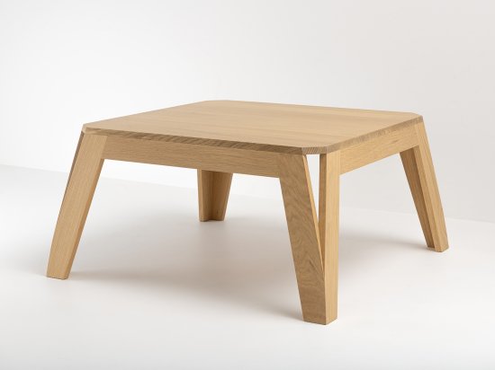 Table basse carrée en chêne massif MÉLIMÉLO 80x80 cm