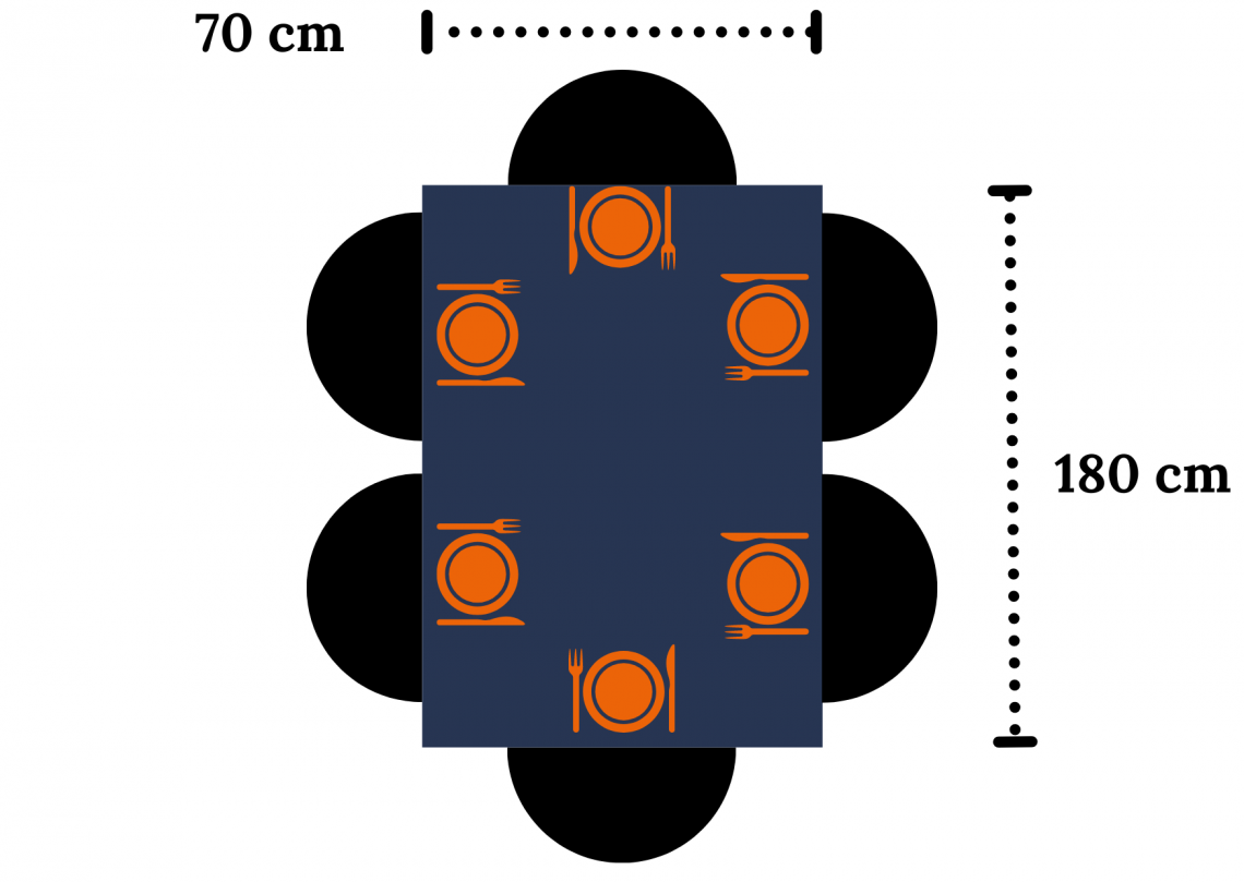 Table dimension pour six personnes Table dimension pour six personnes