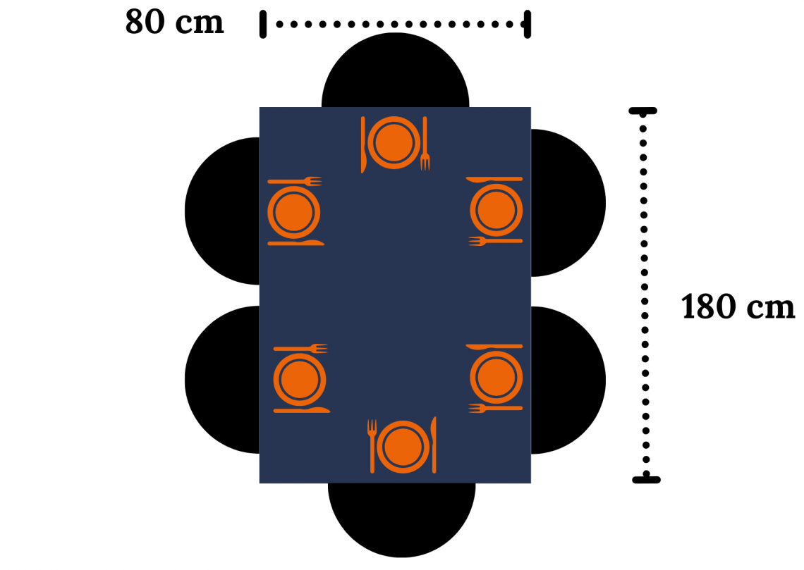 Table dimension pour six personnes Table dimension pour six personnes