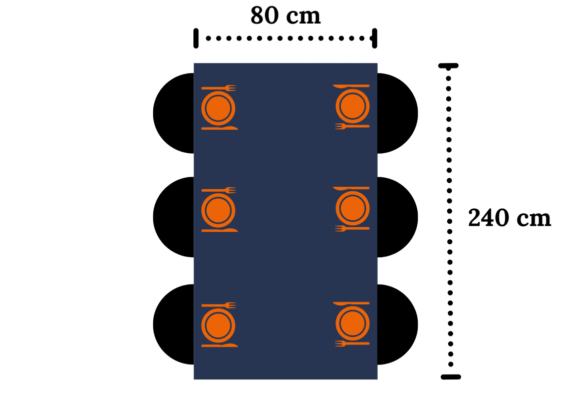 Table dimension pour six personnes Table dimension pour six personnes