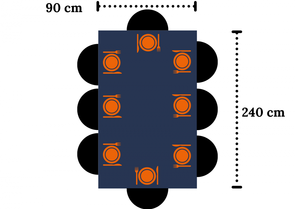 Table dimension pour huit personnes Table dimension pour huit personnes
