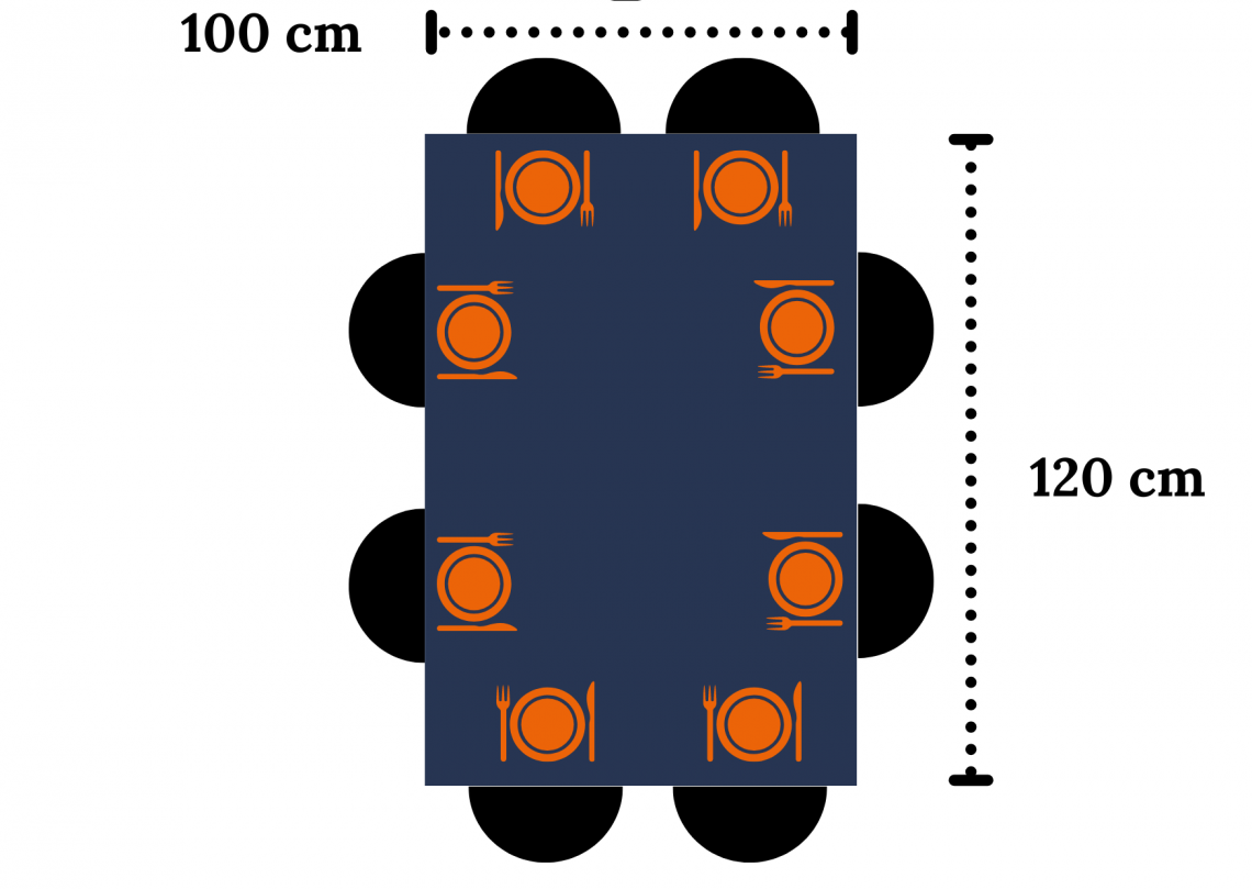 Table dimension pour huit personnes Table dimension pour huit personnes