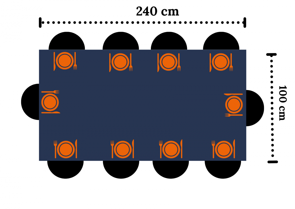 Table dimension pour dix personnes Table dimension pour dix personnes
